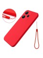 Предпазен удароустойчив силиконов гръб с каишка за Xiaomi Redmi 12 5G - червен