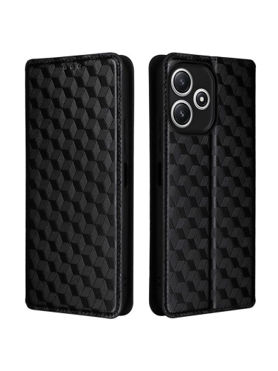Калъф от еко кожа тип портмоне за Xiaomi Redmi 12 5G - черен