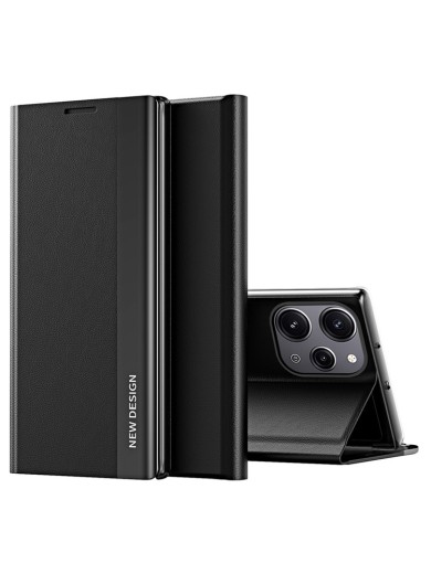 Калъф от еко кожа за Xiaomi Redmi 12 - черен Калъф от еко кожа за Xiaomi Redmi 12 - черен