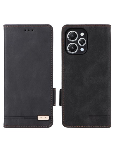Предпазен калъф от еко кожа за Xiaomi Redmi 12 - черен Предпазен калъф от еко кожа за Xiaomi Redmi 12 - черен