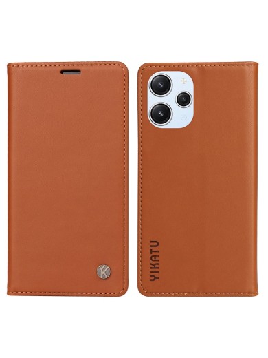 Калъф за телефон от еко кожа тип портмоне за Xiaomi Redmi 12 - кафяв Калъф за телефон от еко кожа тип портмоне за Xiaomi Redmi 12 - кафяв