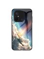 Предпазен гръб от закалено стъкло с шарки на звездно небе за Xiaomi Redmi 12C - шарен
