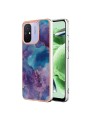 Предпазен удароустойчив гръб с мраморни шарки за Xiaomi Redmi 12C - лилав