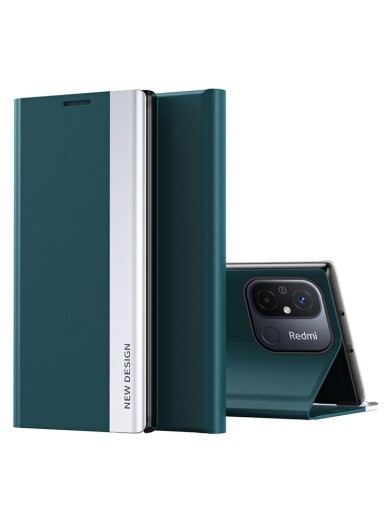 Калъф от еко кожа за Xiaomi Redmi 12C - зелен Калъф от еко кожа за Xiaomi Redmi 12C - зелен