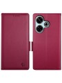 Калъф от еко кожа тип портмоне за Xiaomi Redmi 13 5G - червен