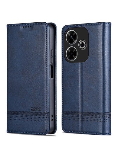 Калъф от еко кожа тип портмоне за Xiaomi Redmi 13 5G - син