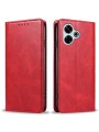Калъф от еко кожа тип портмоне за Xiaomi Redmi 13 5G - червен