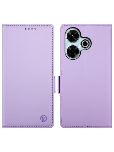 Калъф от еко кожа тип портмоне за Xiaomi Redmi 13 - лилав