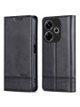Калъф от еко кожа тип портмоне за Xiaomi Redmi 13 - черен