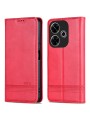 Калъф от еко кожа тип портмоне за Xiaomi Redmi 13 - червен