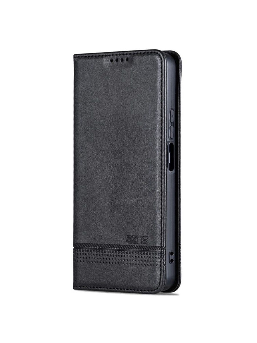 Калъф от еко кожа тип портмоне за Xiaomi Redmi 13 - черен