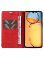 Калъф от еко кожа тип портмоне за Xiaomi Redmi 13C 5G - червен