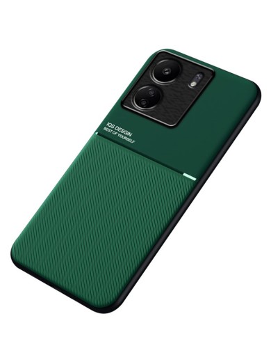 Гръб с покритие от еко кожа за Xiaomi Redmi 13C - зелен Гръб с покритие от еко кожа за Xiaomi Redmi 13C - зелен