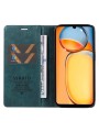 Калъф от еко кожа тип портмоне за Xiaomi Redmi 13R - син