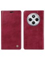 Калъф от еко кожа тип портмоне за Xiaomi Redmi 14R - червен