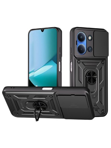 Удароустойчив предпазен гръб за Xiaomi Redmi 15C 4G - черен Удароустойчив предпазен гръб за Xiaomi Redmi 15C 4G - черен