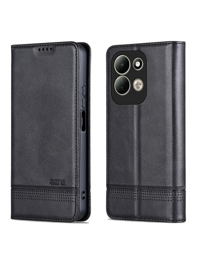Калъф от еко кожа тип портмоне за Xiaomi Redmi 17 4G - черен