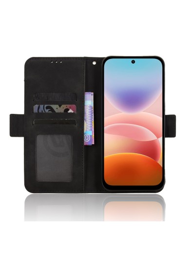 Калъф от еко кожа тип портмоне за Xiaomi Redmi 17 4G - черен