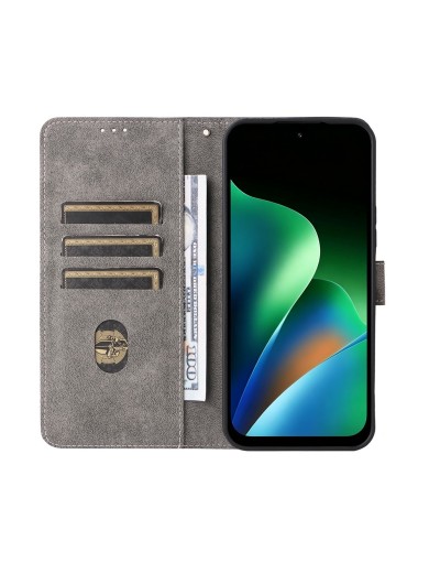 Калъф от еко кожа тип портмоне с RFID блокиране за Xiaomi Redmi 17 4G - черен