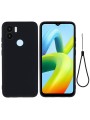 Предпазен удароустойчив силиконов гръб с каишка за Xiaomi Redmi A1+ - черен