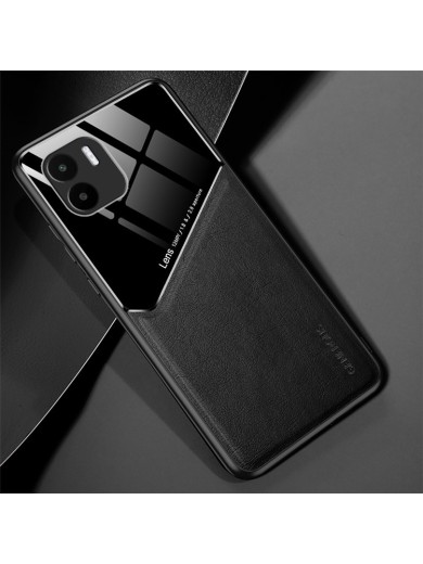 Предпазен гръб с покритие от еко кожа за Xiaomi Redmi A2 - черен