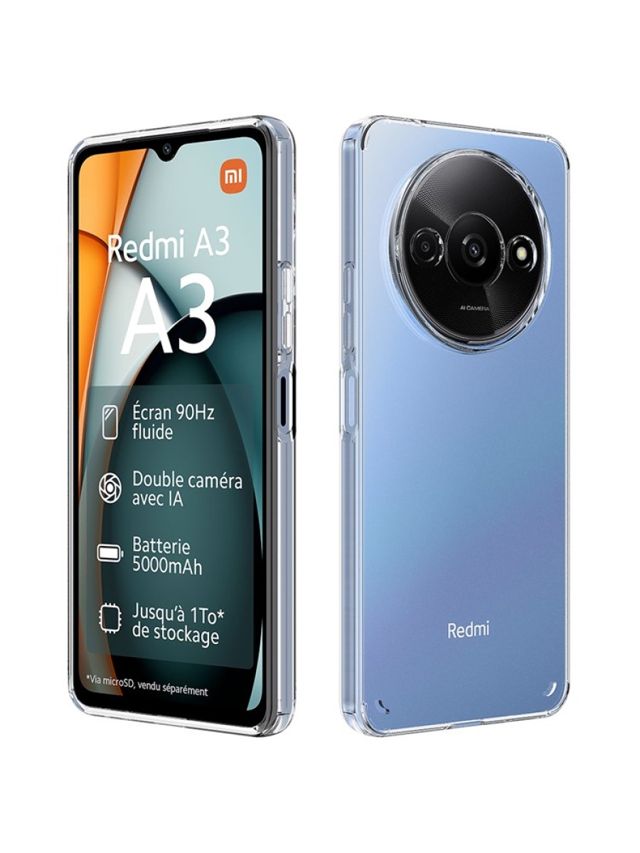Предпазен устойчив на надраскване гръб за Xiaomi Redmi A3 - прозрачен