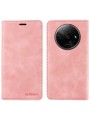 Калъф от еко кожа тип портмоне с RFID  блокираща технология за Xiaomi Redmi A3 - розов