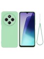 Предпазен удароустойчив силиконов гръб с каишка за Xiaomi Redmi A3 Pro - зелен