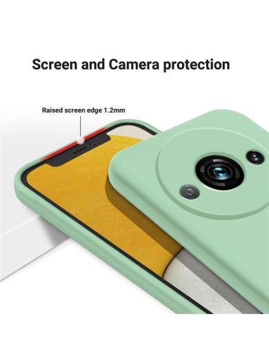 Предпазен удароустойчив силиконов гръб с каишка за Xiaomi Redmi A3x - зелен