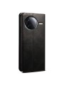 Калъф от еко кожа тип портмоне за Xiaomi Redmi K80 Pro - черен