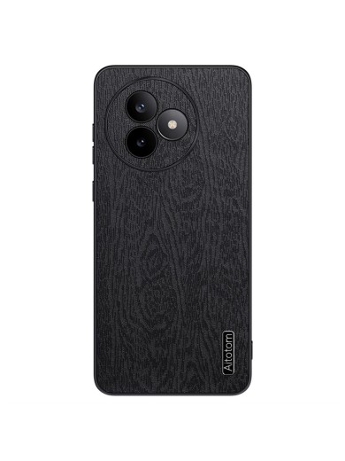 Удароустойчив гръб от еко кожа с дървесна текстура за Xiaomi Redmi K80 Ultra - черен Удароустойчив гръб от еко кожа с дървесна текстура за Xiaomi Redmi K80 Ultra - черен