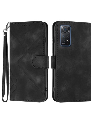 Калъф от еко кожа, тип портмоне за Xiaomi Redmi Note 11 Pro - черен