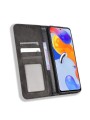 Калъф от еко кожа с ретро текстура тип портмоне за Xiaomi Redmi Note 11 Pro - черен