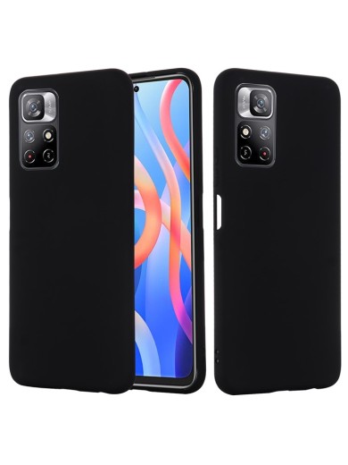 Предпазен удароустойчив силиконов гръб с каишка за Xiaomi Redmi Note 11S 5G - черен