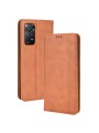 Калъф от еко кожа с ретро текстура тип портмоне за Xiaomi Redmi Note 12 Pro 4G - кафяв