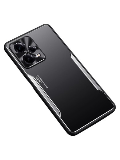 Удароустойчив предпазен гръб за Xiaomi Redmi Note 12 Pro+ - черен и сребрист
