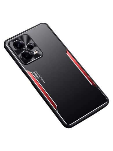 Удароустойчив предпазен гръб за Xiaomi Redmi Note 12 Pro+ - черен и червен