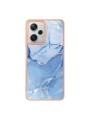 Предпазен удароустойчив гръб с мраморни шарки за Xiaomi Redmi Note 12 Pro+ - син