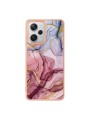 Предпазен удароустойчив гръб с мраморни шарки за Xiaomi Redmi Note 12 Pro+ - розов