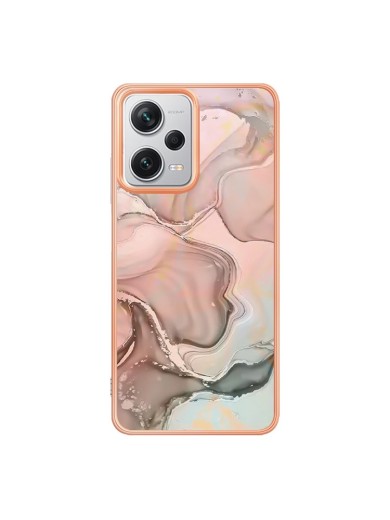 Предпазен удароустойчив гръб с мраморни шарки за Xiaomi Redmi Note 12 Pro+ - розов Предпазен удароустойчив гръб с мраморни шарки за Xiaomi Redmi Note 12 Pro+ - розов