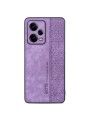 Противоплъзгащ се тънък гръб от еко кожа за Xiaomi Redmi Note 12 Pro+ - лилав