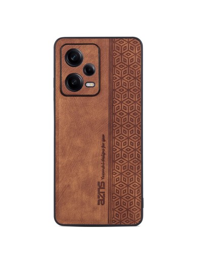 Противоплъзгащ се тънък гръб от еко кожа за Xiaomi Redmi Note 12 Pro+ - кафяв Противоплъзгащ се тънък гръб от еко кожа за Xiaomi Redmi Note 12 Pro+ - кафяв