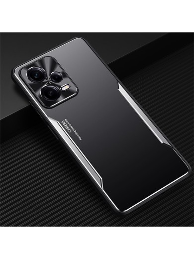 Удароустойчив предпазен гръб за Xiaomi Redmi Note 12 Pro+ - черен и сребрист
