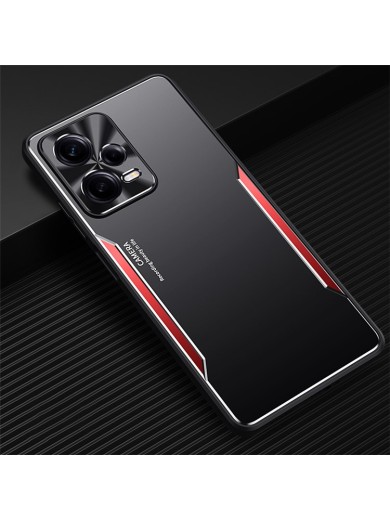 Удароустойчив предпазен гръб за Xiaomi Redmi Note 12 Pro+ - черен и червен