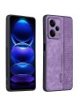 Противоплъзгащ се тънък гръб от еко кожа за Xiaomi Redmi Note 12 Pro+ - лилав