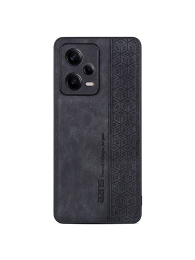 Противоплъзгащ се тънък гръб от еко кожа за Xiaomi Redmi Note 12 Pro+ - черен