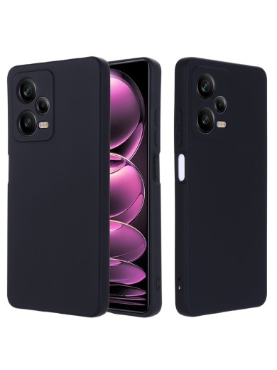 Предпазен удароустойчив силиконов гръб с каишка за Xiaomi Redmi Note 12 Pro+ - черен