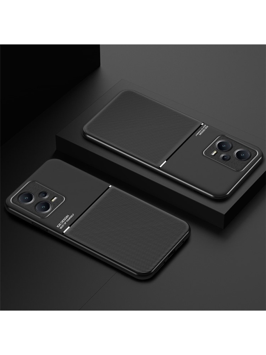 Гръб с покритие от еко кожа за Xiaomi Redmi Note 12 Pro+ - черен