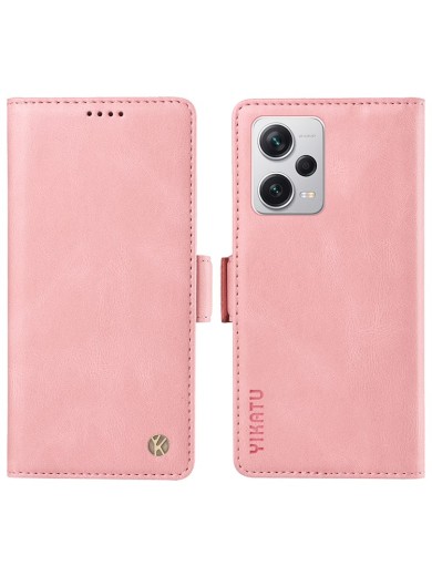 Калъф от еко кожа тип портмоне за Xiaomi Redmi Note 12 Pro+ - розов