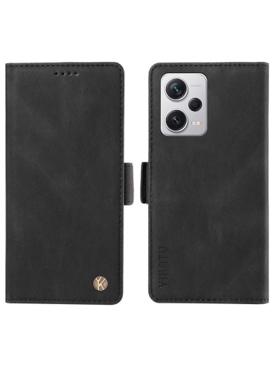 Калъф от еко кожа тип портмоне за Xiaomi Redmi Note 12 Pro+ - черен